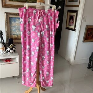 Hello Kitty by Sanrio Pink/White Winter Snowflakes" Loungewear/ Pajama Pants